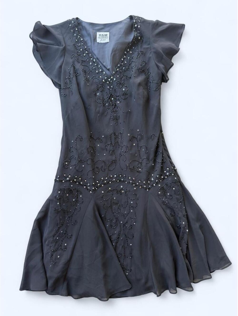 R&M Richards Women's Black and Grey Dress